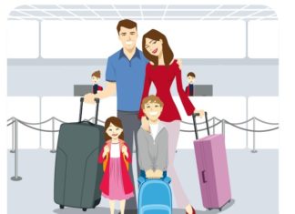 Voo internacional com crianças e a bagagem de mão