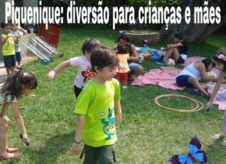 Piquenique como sugestão de diversão para crianças e mães