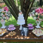 Mesa bolo casamento rústico